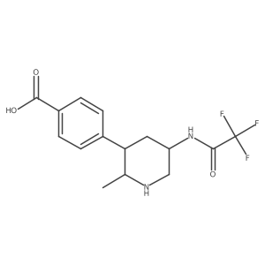 4-[2-Methyl-5-(trifluoroacetamido)piperidin-3-yl]benzoic acid Structure