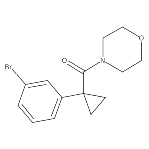 (1-(3-Bromophenyl)cyclopropyl)(morpholino)methanone结构式