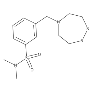 3-(1,2,5-Dithiazepan-5-ylmethyl)-N,N-dimethylbenzenesulfonamide Structure