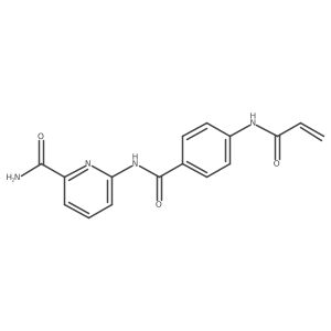 6-[4-(Prop-2-enamido)benzamido]pyridine-2-carboxamide结构式