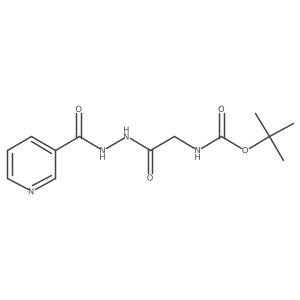 tert-Butyl 2-oxo-2-[2-(3-pyridinylcarbonyl)hydrazino]ethylcarbamate Structure