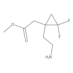 Methyl 2-[1-(2-aminoethyl)-2,2-difluorocyclopropyl]acetate结构式