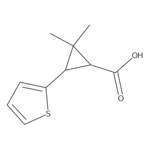 rac-(1R,3R)-2,2-dimethyl-3-(thiophen-2-yl)cyclopropane-1-carboxylic acid结构式