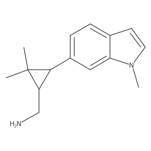 rac-[(1R,3R)-2,2-dimethyl-3-(1-methyl-1H-indol-6-yl)cyclopropyl]methanamine结构式