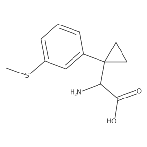 2-Amino-2-{1-[3-(methylsulfanyl)phenyl]cyclopropyl}acetic acid Structure
