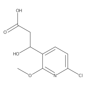 3-(6-Chloro-2-methoxypyridin-3-yl)-3-hydroxypropanoic acid结构式
