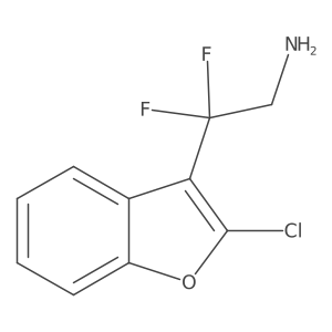 2-(2-Chloro-1-benzofuran-3-yl)-2,2-difluoroethan-1-amine结构式