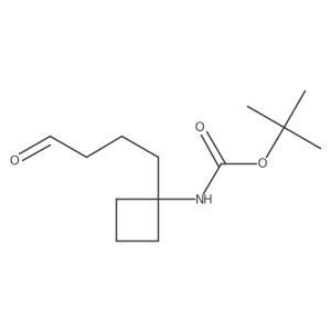 tert-butyl N-[1-(4-oxobutyl)cyclobutyl]carbamate结构式