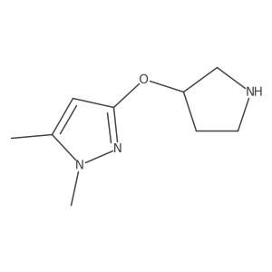 1,5-dimethyl-3-(pyrrolidin-3-yloxy)-1H-pyrazole结构式