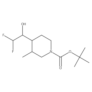 Tert-butyl 4-(2,2-difluoro-1-hydroxyethyl)-3-methylpiperidine-1-carboxylate Structure