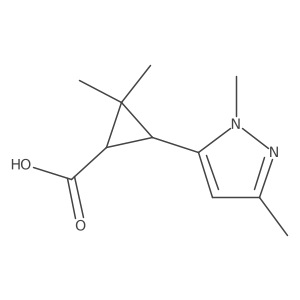 3-(1,3-dimethyl-1H-pyrazol-5-yl)-2,2-dimethylcyclopropane-1-carboxylic acid Structure
