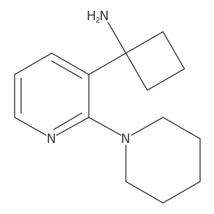 1-[2-(Piperidin-1-yl)pyridin-3-yl]cyclobutan-1-amine Structure