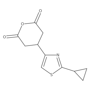 4-(2-Cyclopropyl-1,3-thiazol-4-yl)oxane-2,6-dione结构式