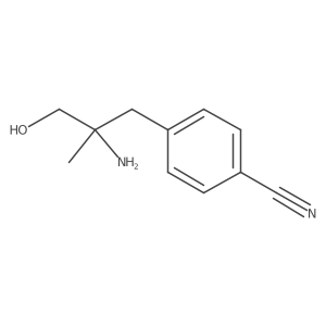 4-(2-Amino-3-hydroxy-2-methylpropyl)benzonitrile结构式