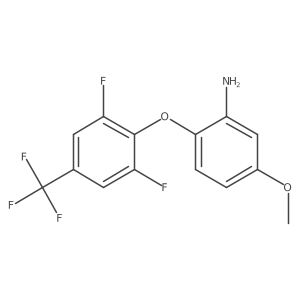 2-[2,6-Difluoro-4-(trifluoromethyl)phenoxy]-5-methoxyaniline结构式