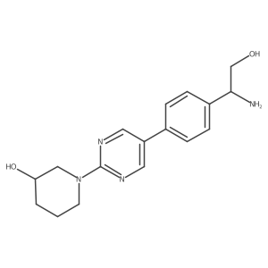 1-{5-[4-(1-Amino-2-hydroxyethyl)phenyl]pyrimidin-2-yl}piperidin-3-ol Structure