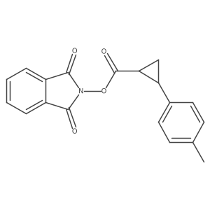 rac-1,3-dioxo-2,3-dihydro-1H-isoindol-2-yl (1R,2R)-2-(4-methylphenyl)cyclopropane-1-carboxylate Structure
