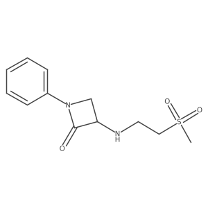 3-[(2-Methanesulfonylethyl)amino]-1-phenylazetidin-2-one Structure
