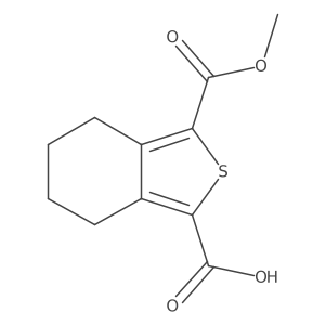 3-Methoxycarbonyl-4,5,6,7-tetrahydro-2-benzothiophene-1-carboxylic acid结构式