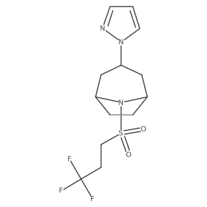 (1R,5S)-3-(1H-pyrazol-1-yl)-8-((3,3,3-trifluoropropyl)sulfonyl)-8-azabicyclo[3.2.1]octane Structure