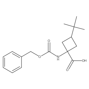 1-{[(Benzyloxy)carbonyl]amino}-3-tert-butylcyclobutane-1-carboxylic acid Structure