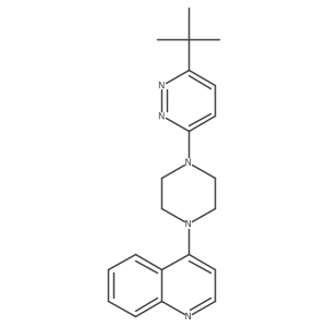 4-[4-(6-Tert-butylpyridazin-3-yl)piperazin-1-yl]quinoline结构式