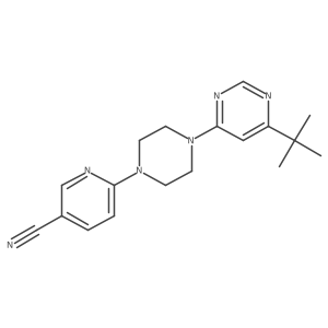 6-[4-(6-Tert-butylpyrimidin-4-yl)piperazin-1-yl]pyridine-3-carbonitrile结构式
