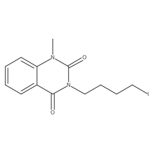 3-(4-Iodobutyl)-1,2,3,4-tetrahydro-1-methyl-2,4-dioxoquinazoline结构式