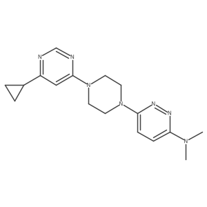 6-[4-(6-Cyclopropylpyrimidin-4-yl)piperazin-1-yl]-N,N-dimethylpyridazin-3-amine Structure