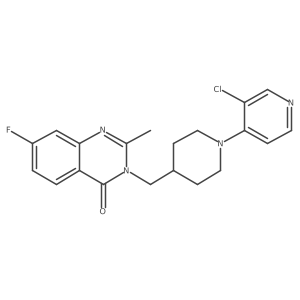 3-[[1-(3-Chloropyridin-4-yl)piperidin-4-yl]methyl]-7-fluoro-2-methylquinazolin-4-one结构式