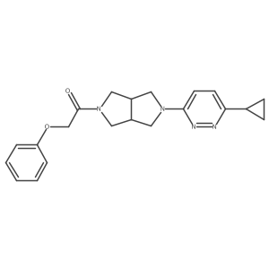 1-[5-(6-Cyclopropylpyridazin-3-yl)-octahydropyrrolo[3,4-c]pyrrol-2-yl]-2-phenoxyethan-1-one Structure