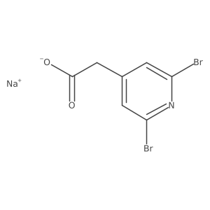 sodium;2-(2,6-dibromo-4-pyridyl)acetate Structure
