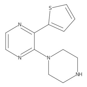 2-(Piperazin-1-yl)-3-(thiophen-2-yl)pyrazine Structure