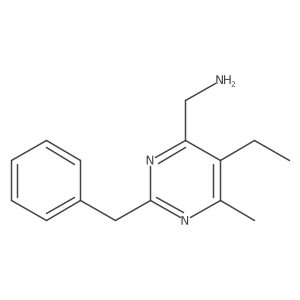 1-(2-Benzyl-5-ethyl-6-methylpyrimidin-4-yl)methanamine Structure