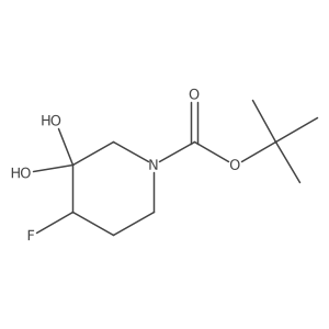 Tert-butyl 4-fluoro-3,3-dihydroxypiperidine-1-carboxylate Structure