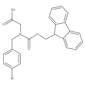 2-{[(4-bromophenyl)methyl]({[(9H-fluoren-9-yl)methoxy]carbonyl})amino}acetic acid结构式