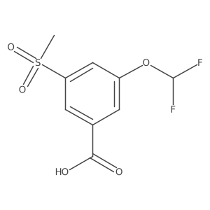 3-(Difluoromethoxy)-5-(methylsulfonyl)benzoic acid Structure