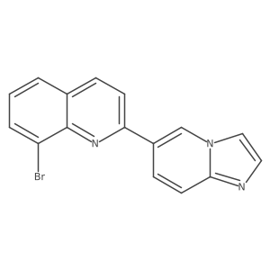 8-Bromo-2-(imidazo[1,2-a]pyridin-6-yl)quinoline结构式