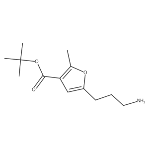 Tert-butyl 5-(3-aminopropyl)-2-methylfuran-3-carboxylate结构式