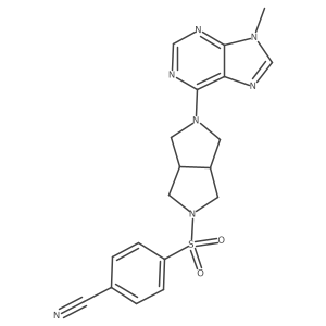 4-{[5-(9-methyl-9H-purin-6-yl)-octahydropyrrolo[3,4-c]pyrrol-2-yl]sulfonyl}benzonitrile Structure