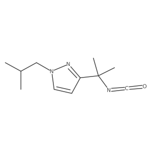 3-(2-isocyanatopropan-2-yl)-1-(2-methylpropyl)-1H-pyrazole Structure