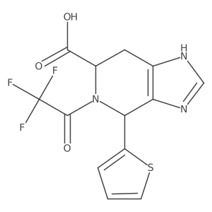 rac-(4R,6S)-4-(thiophen-2-yl)-5-(2,2,2-trifluoroacetyl)-1H,4H,5H,6H,7H-imidazo[4,5-c]pyridine-6-carboxylic acid Structure
