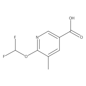 6-(Difluoromethoxy)-5-methylpyridine-3-carboxylic acid Structure