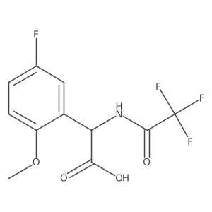 2-(5-Fluoro-2-methoxyphenyl)-2-(2,2,2-trifluoroacetamido)acetic acid Structure