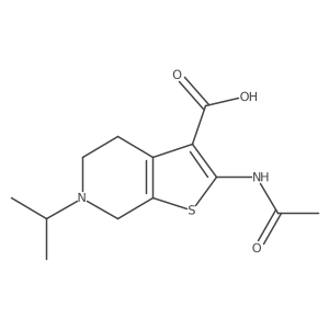 2-acetamido-6-(propan-2-yl)-4H,5H,6H,7H-thieno[2,3-c]pyridine-3-carboxylic acid结构式