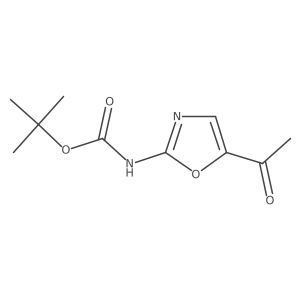tert-butyl N-(5-acetyl-1,3-oxazol-2-yl)carbamate结构式