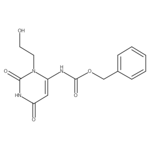 benzyl N-[3-(2-hydroxyethyl)-2,6-dioxo-1,2,3,6-tetrahydropyrimidin-4-yl]carbamate结构式