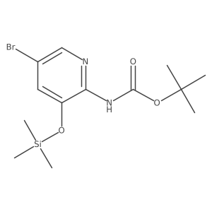 tert-Butyl (5-bromo-3-((trimethylsilyl)oxy)pyridin-2-yl)carbamate结构式
