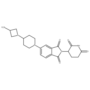 5-[4-(3-aminoazetidin-1-yl)piperidin-1-yl]-2-(2,6-dioxopiperidin-3-yl)-2,3-dihydro-1H-isoindole-1,3-dione结构式