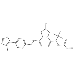 (2S,4R)-1-((S)-3,3-Dimethyl-2-(2-oxoacetamido)butanoyl)-4-hydroxy-N-(4-(4-methylthiazol-5-yl)benzyl)pyrrolidine-2-carboxamide结构式